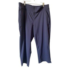 Columbia Women’s Capri Pants With Pockets Adjustable Hems Navy Blue Stretch Fabr